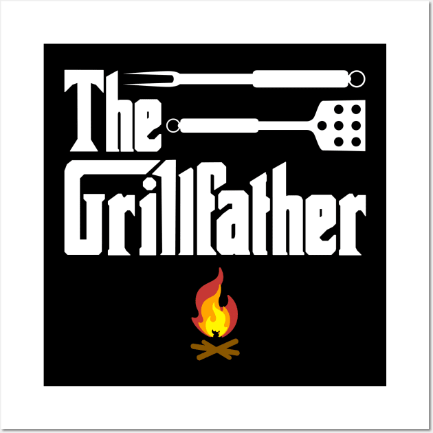 The Grillfather - BBQ Dad Wall Art by All About Nerds